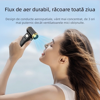 Aspirator de mână cu baterie încorporată 4000–6000mAh, motor brushless, 10W, 6 trepte de aerisire/aspirație, lumină de noapte.