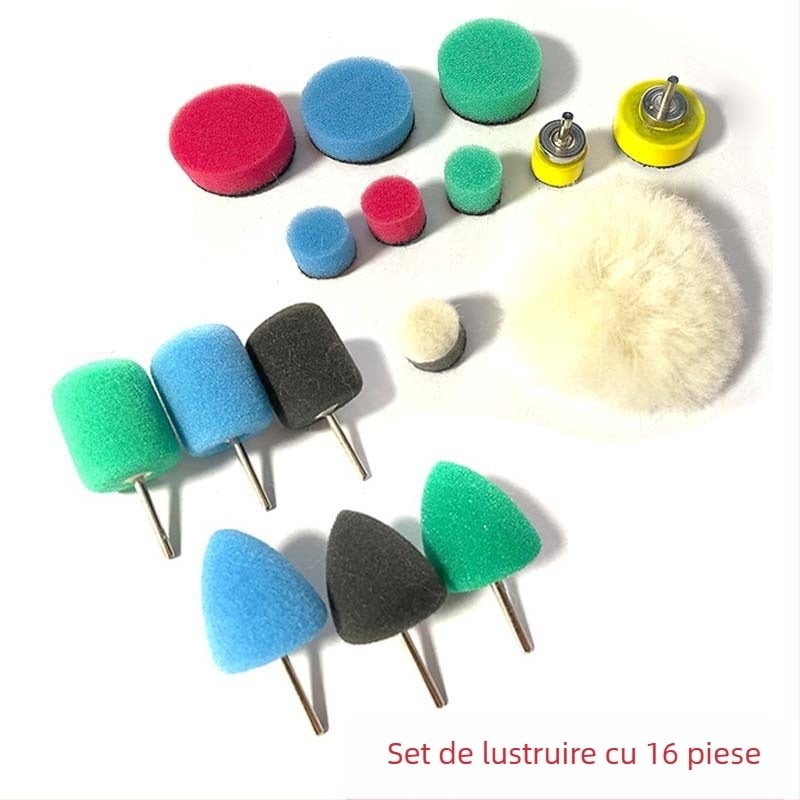 Set capete burete pentru lustruirea jantelor auto, marcă Car polish, material: burete, duritate: 5