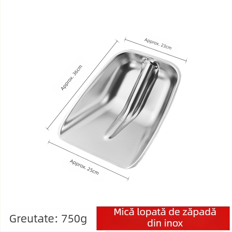 Lopată din oțel inoxidabil extra gros — pentru zăpadă și utilizare agricolă; unelte de exterior; Brand: Comprehensive transmission