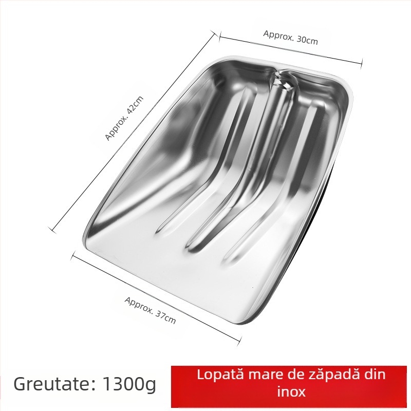 Lopată din oțel inoxidabil extra gros — pentru zăpadă și utilizare agricolă; unelte de exterior; Brand: Comprehensive transmission