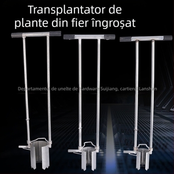 Transplantator de răsaduri — Unealtă din oțel pentru transplantarea răsadurilor și săparea gropilor