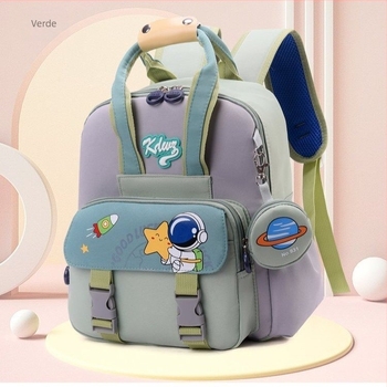 Ghiozdan pentru grădiniță – unisex, model astronaut desen animat, material Oxford, rezistent la uzură, căptușeală poliester, ideal pentru școală 3–6 ani