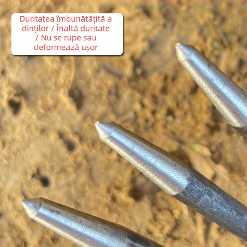 Greblă de grădină din fier cu dinți densi pentru afânarea solului – unealtă agricolă sudată