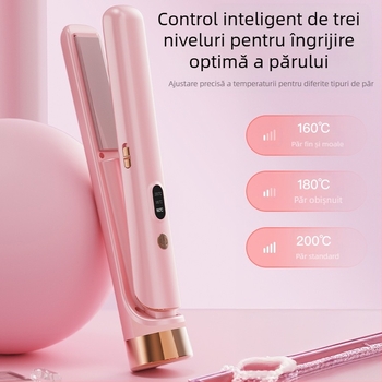 Ondulator și placă de îndreptare pentru păr, USB reîncărcabil, dual-use, 220V, 25W, 300 g, Modelul 001