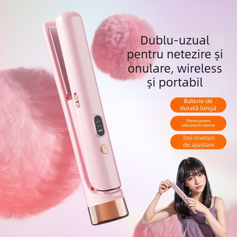 Ondulator și placă de îndreptare pentru păr, USB reîncărcabil, dual-use, 220V, 25W, 300 g, Modelul 001