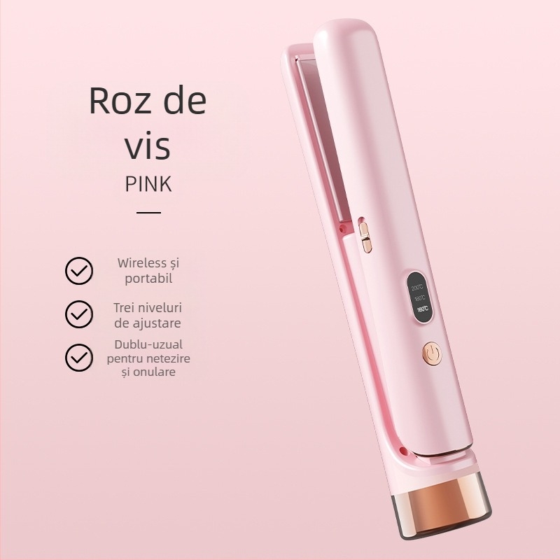 Ondulator și placă de îndreptare pentru păr, USB reîncărcabil, dual-use, 220V, 25W, 300 g, Modelul 001