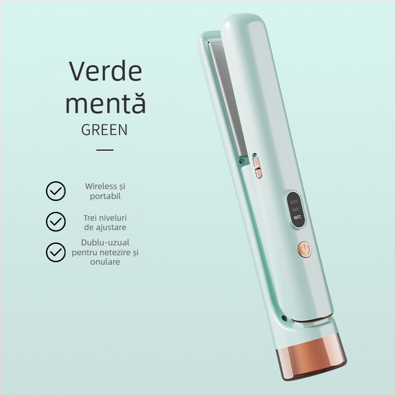 Ondulator și placă de îndreptare pentru păr, USB reîncărcabil, dual-use, 220V, 25W, 300 g, Modelul 001