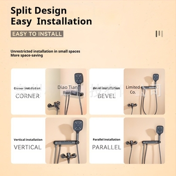 Set duș manual cu suport | funcții: pulverizare la talie, masaj, ploaie, bule, înfrumusețare | Material: plastic; Stil: modern; Montaj: pe perete, fără găuri