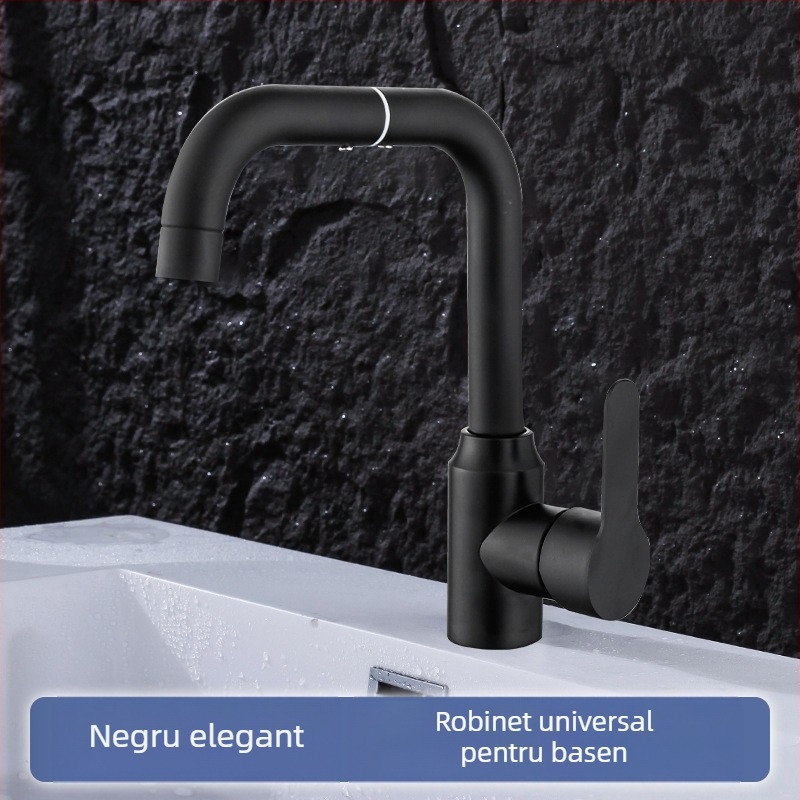 Robinet din oțel inoxidabil, rotativ pentru chiuvetă – ventil ceramic cu nucleu, 1.0 MPa, structură cu articuație unică