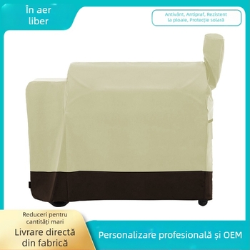 Husă pentru grătar exterior, impermeabilă, protecție UV, rezistentă la ploaie, praf, zăpadă și îngheț, din material Oxford cu acoperire argintie