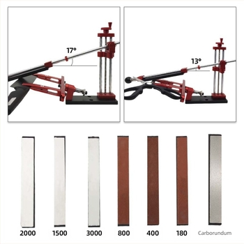 Ascuțitor de cuțite cu unghi fix din aliaj de aluminiu, reversibil și reglabil — instrument profesional de ascuțit Tetmu Machinery