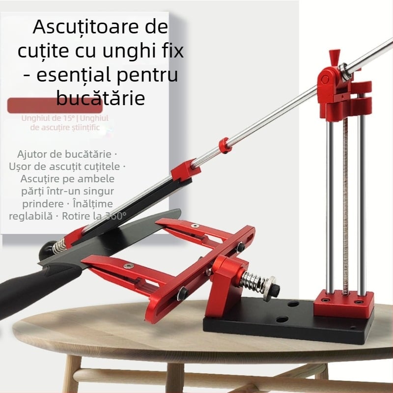 Ascuțitor de cuțite cu unghi fix din aliaj de aluminiu, reversibil și reglabil — instrument profesional de ascuțit Tetmu Machinery