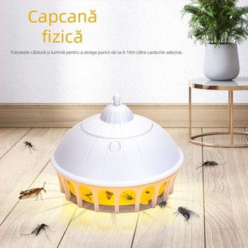 Lampa de capcane pentru țânțari cu plăci adezive și LED, pentru 80–120 m², modelul 807, 0,6 W, alimentare USB/AA, greutate 264 g