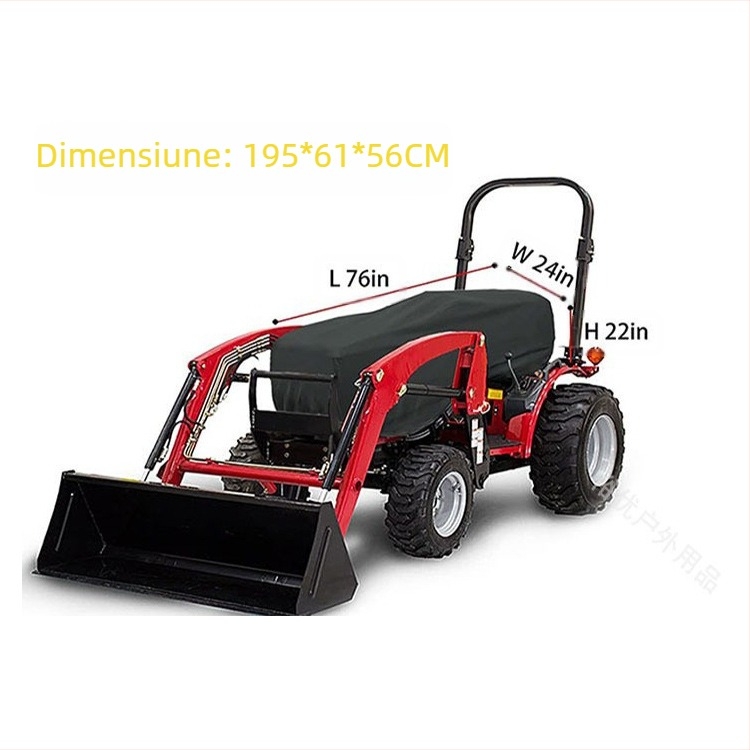 Husă de praf din poliester pentru tractor și cositoare, personalizabilă, stil modern minimalist pentru utilaje agricole