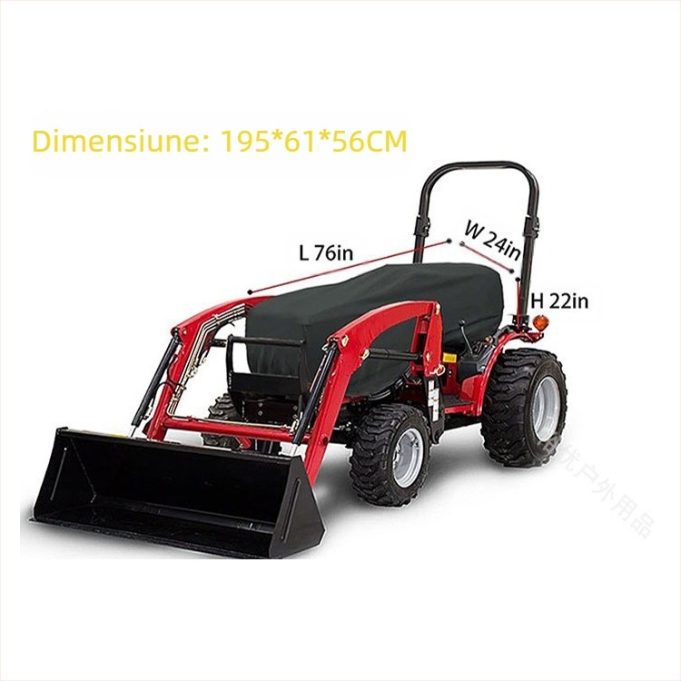 Husă de praf din poliester pentru tractor și cositoare, personalizabilă, stil modern minimalist pentru utilaje agricole