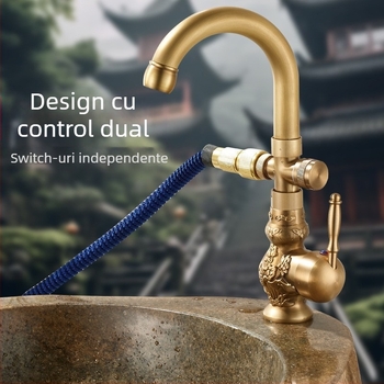 Robinet exterior de grădină – Serie Antică (alamă, cartuș ceramic, temperatură de lucru 0–80°C)