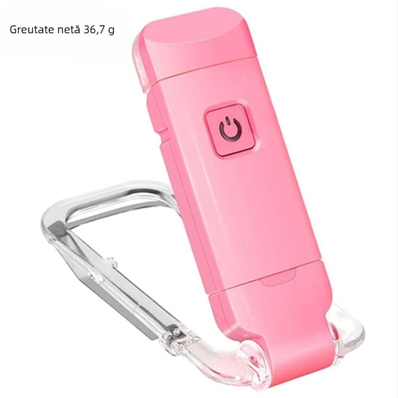 Lampa USB cu clips de citit, lampă de birou pliabilă, lumină albă, protecție oculară, abajur din plastic