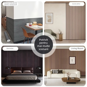 Panouri decorative autoadezive, impermeabile pentru sufragerie – panouri de perete ce imită aluminiu-plastik