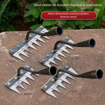 Blacksmith Bull Unealtă multifuncțională pentru plivit — dinți demontabili pentru plivire, plug pentru arat solul, cultivator de grădină, suport pentru personalizare