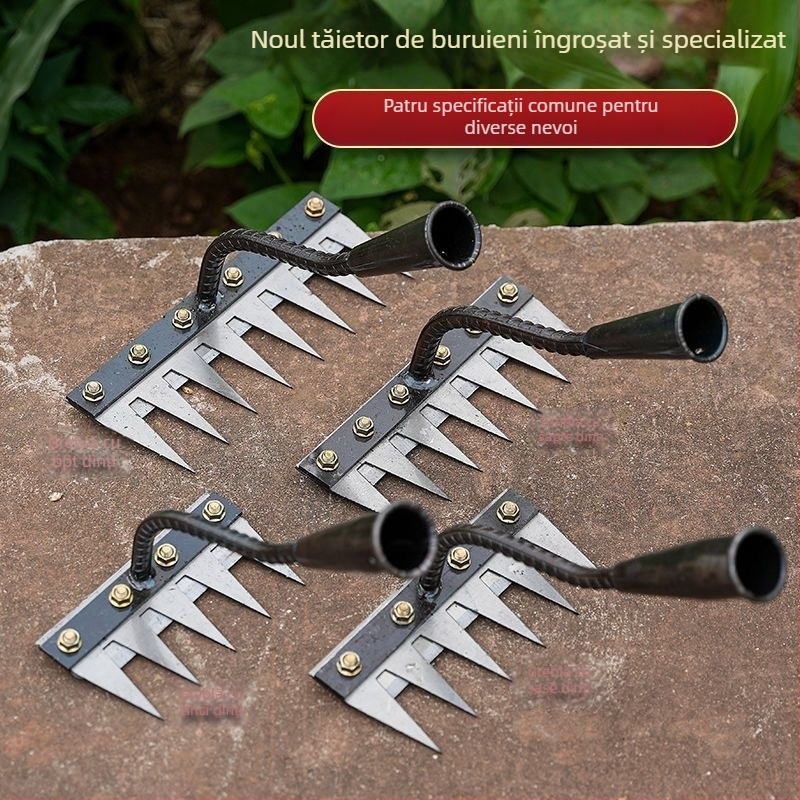 Blacksmith Bull Unealtă multifuncțională pentru plivit — dinți demontabili pentru plivire, plug pentru arat solul, cultivator de grădină, suport pentru personalizare