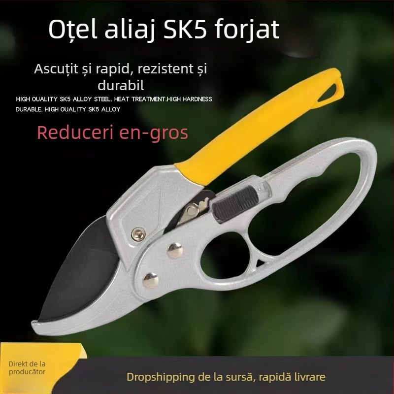 Foarfec de tăiat crengi din oțel inoxidabil – robuste, unealtă de grădină multifuncțională pentru tăierea crengilor și a fructelor