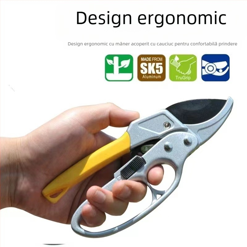 Foarfec de tăiat crengi din oțel inoxidabil – robuste, unealtă de grădină multifuncțională pentru tăierea crengilor și a fructelor