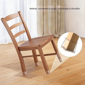 Protectii pătrate pentru picioarele mesei și scaunului – Material TPE, Antiderapant, Rezistent la uzură, Stil modern simplu