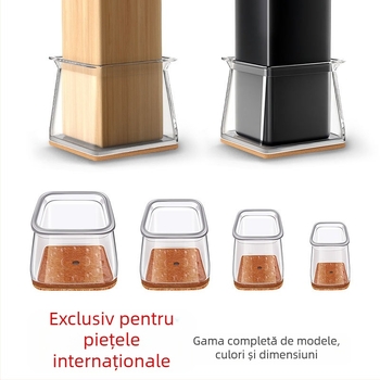 Protectii pătrate pentru picioarele mesei și scaunului – Material TPE, Antiderapant, Rezistent la uzură, Stil modern simplu