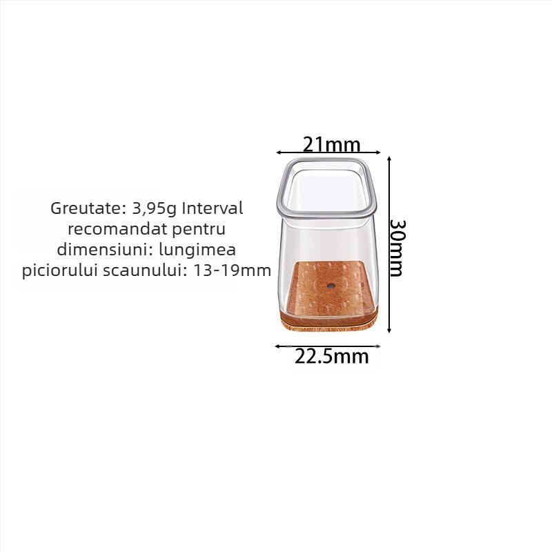 Protectii pătrate pentru picioarele mesei și scaunului – Material TPE, Antiderapant, Rezistent la uzură, Stil modern simplu