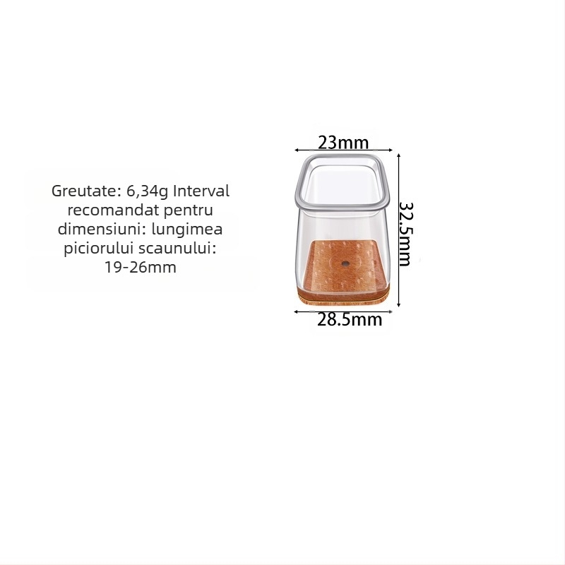 Protectii pătrate pentru picioarele mesei și scaunului – Material TPE, Antiderapant, Rezistent la uzură, Stil modern simplu