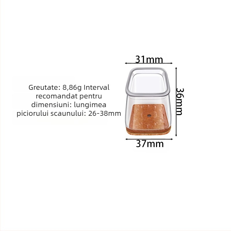 Protectii pătrate pentru picioarele mesei și scaunului – Material TPE, Antiderapant, Rezistent la uzură, Stil modern simplu