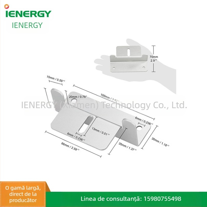 Suport pentru panou solar pentru RV, tip Z, din aliaj de aluminiu, ștanțat, greutate 0.28 kg, ambalaj 4 buc.