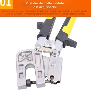 Clește pentru găurit plafon pentru șină din oțel ușor – economie de efort, fără nituri, set profesional complet