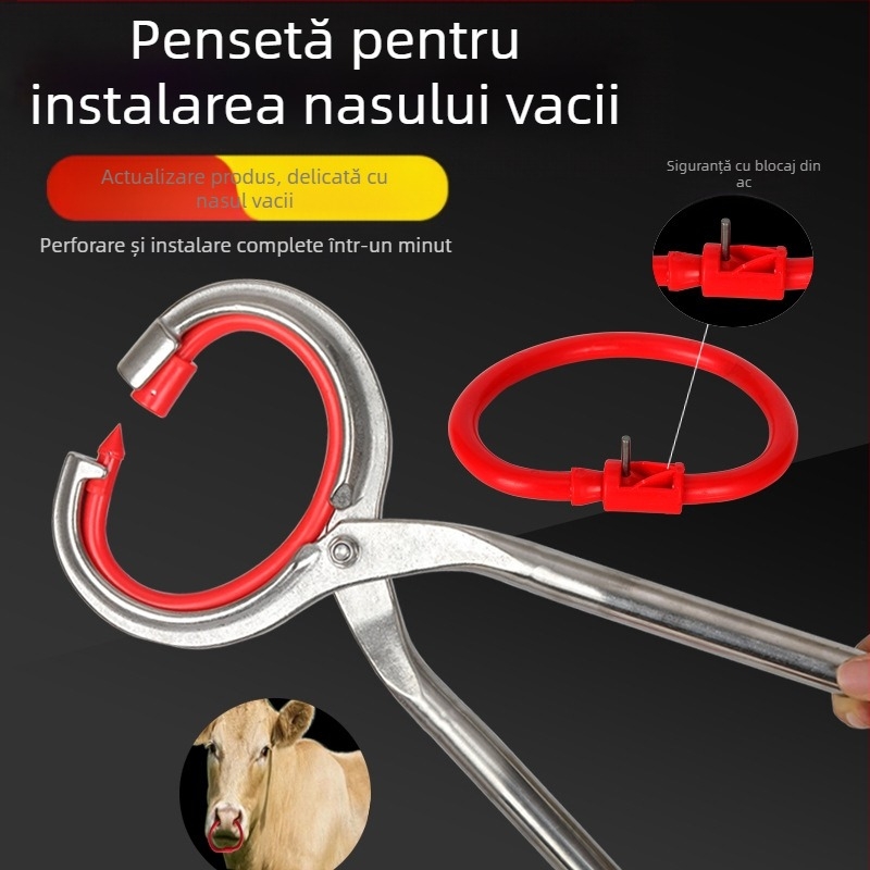 Pince pentru montarea inelului nazal de taur — Maomei Animal Husbandry, pentru zootehnie și acvacultură