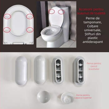 Accesorii pentru capacul de toaletă - material LDPE+EVA, turnare prin injecție, instalare manuală, stil Nou Chinezesc, brand Aojiele aogele