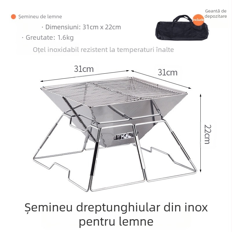 Mount Rock suport tripod exterior pentru foc de tabără și suport pentru oale, din aliaj de aluminiu, portabil, ușor, cu dublă utilizare