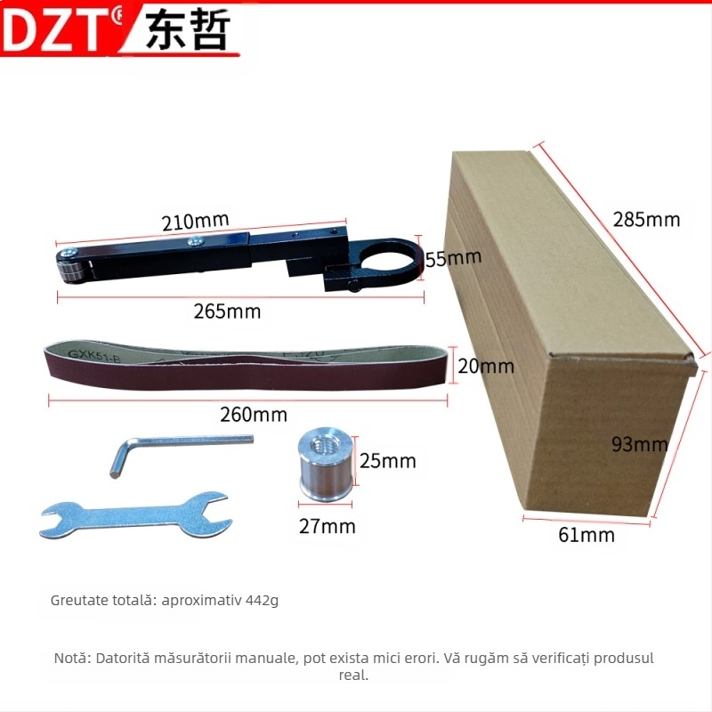 DZT Modelul 100 Mini șlefuitor unghiular electric cu suport de montaj și cap de șlefuire pentru lemn – Uz Casnic, 220V