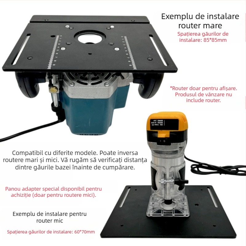X8 din aliaj de aluminiu, unealtă 2-în-1 pentru masă: tăiere și susținere a panourilor, placă răsturnată, micro-panou și riglă de măsură