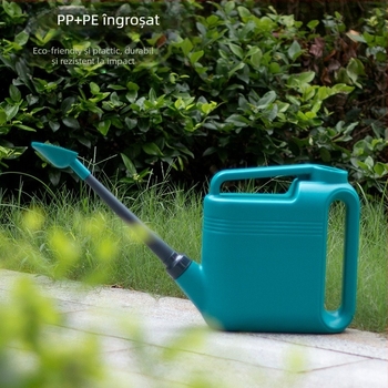 Cană de udare cu capacitate mare și gură lungă (din plastic; set de trei piese; pentru grădină)