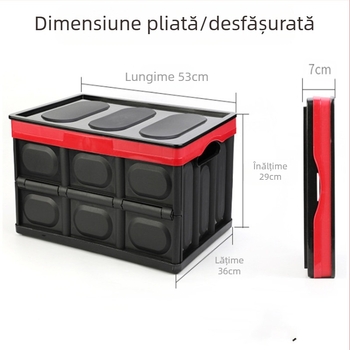 Organizator pliabil pentru portbagaj – 55L, impermeabil, spațiu de depozitare interior multifuncțional
