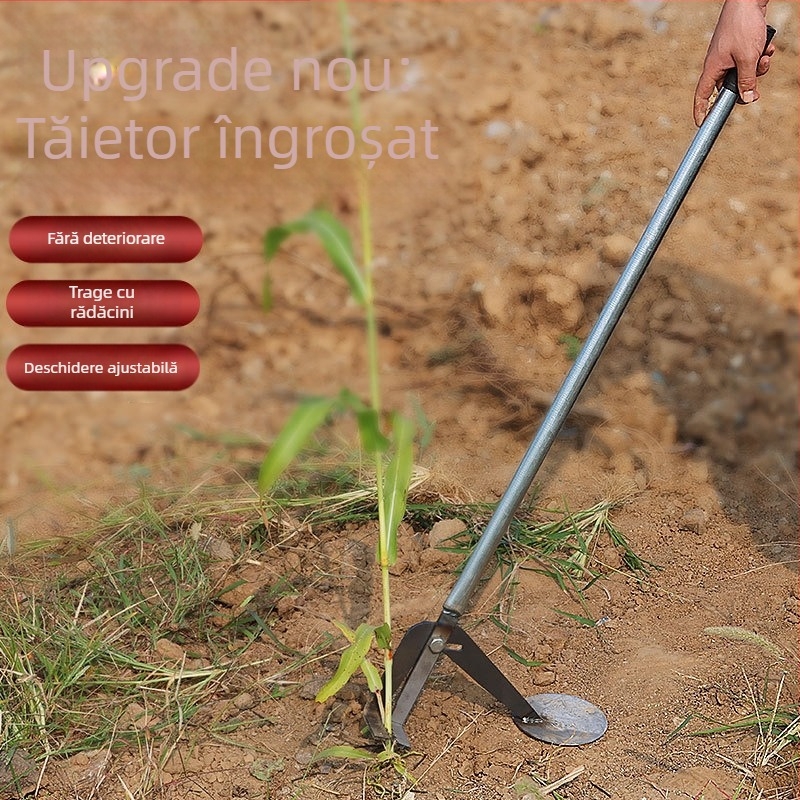 Unealtă de smuls tulpini pentru agricultură: eficientă pentru îndepărtarea tulpinilor din manioc (cassava), vinete, bumbac, tutun, rădăcini de porumb și ardei iute