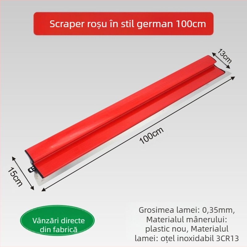 Instrument pentru gletuit, lamă din oțel inoxidabil, pentru gletuit și nivelarea pereților.