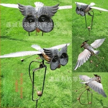 Decorațiune de grădină pentru curte cu păsări, metal, ștanțare, stil animale, producție semi-manuală, logo imprimat