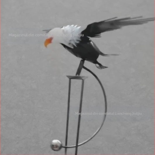 Decorațiune de grădină pentru curte cu păsări, metal, ștanțare, stil animale, producție semi-manuală, logo imprimat