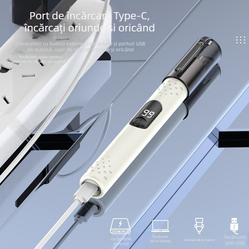 Trimmer electric pentru nas cu carcasa din ABS, lamă detașabilă pentru spălare sub apă, reîncărcabil, lavabil