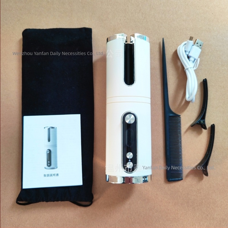 Ondulator automatic – dispozitiv portabil fără fir pentru păr, mini rotativ, 34W, element de încălzire <15 mm, reglaj temperatură în 6 trepte