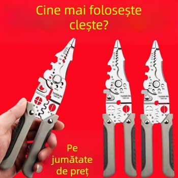 Clește 21 în 1 pentru dezizolarea cablurilor – pentru electricieni, unealtă industrială de dezizolare și crimpare