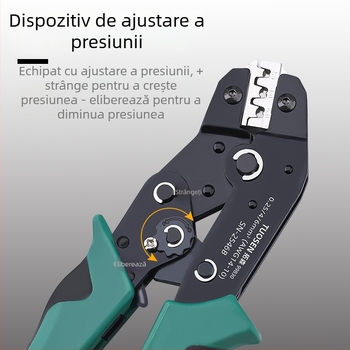 Topson Clești sertizoare cu mecanism ratchet - tip  țeavă pentru terminale goale, oțel de înalt carbon, greutate 0.38