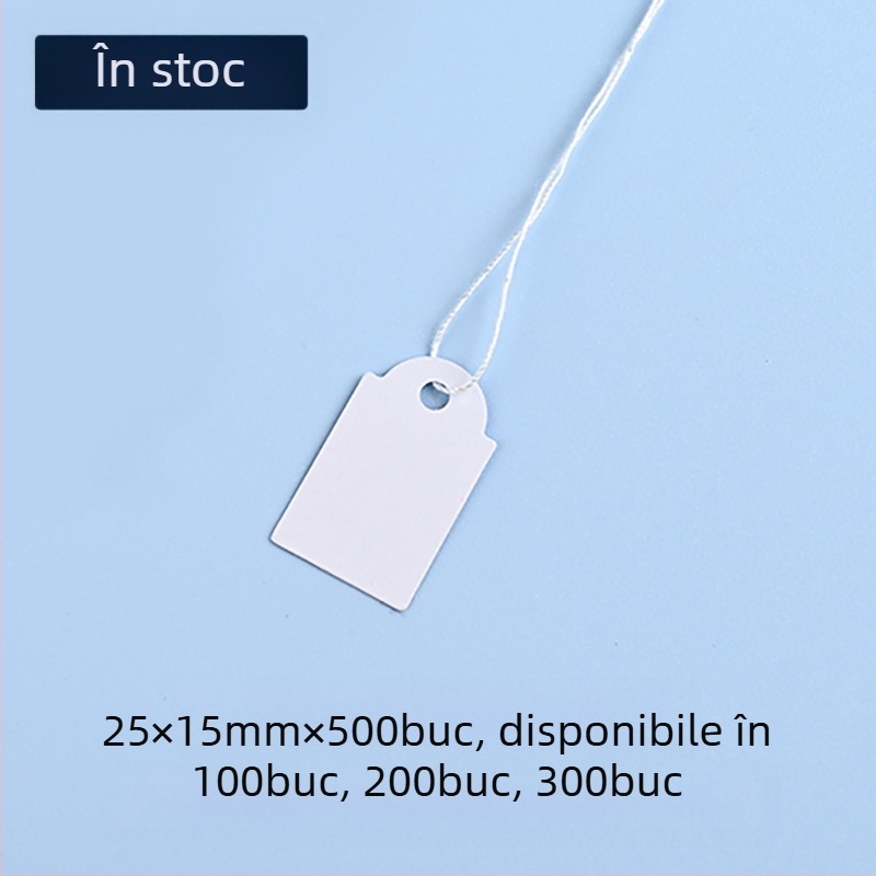 Etichete de preț din hârtie kraft cu sfoară, personalizabile, imprimare offset, pentru supermarketuri