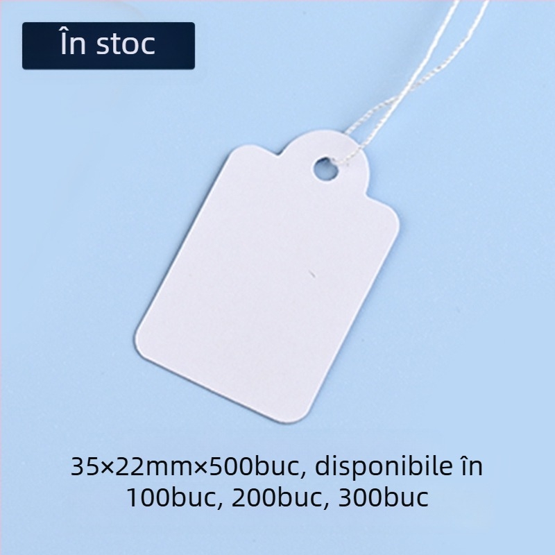 Etichete de preț din hârtie kraft cu sfoară, personalizabile, imprimare offset, pentru supermarketuri